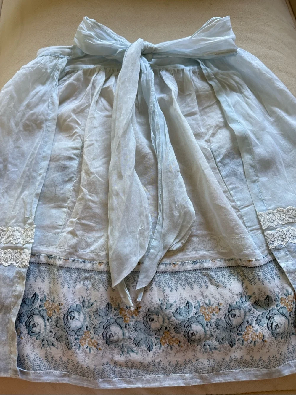 Vintage Pale Blue Apron